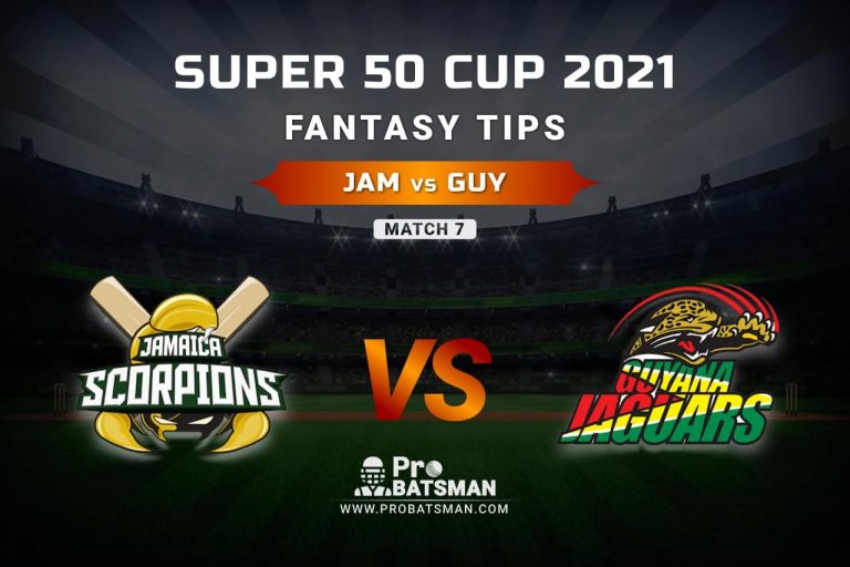 JAM Vs GUY Dream11 Prediction Fantasy Cricket Tips Playing XI