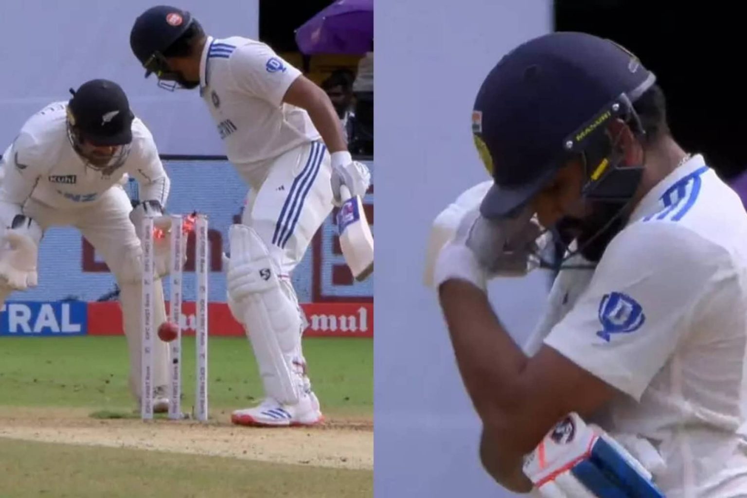 IND Vs NZ Rohit Sharma Screams In Disbelief After Shocking Dismissal