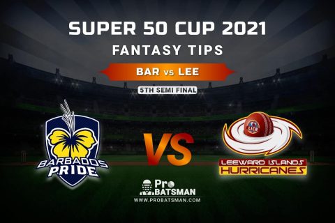 BAR vs LEE Dream11 Prediction, Fantasy Cricket Tips: Playing XI, Weather, Pitch Report, Head-to-Head and Injury Update – Super 50 Cup 2021, Fifth-Place Playoff