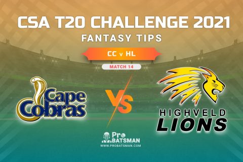 CC vs HL Dream11 Prediction, Fantasy Cricket Tips: Playing 11, Weather, Pitch Report, Injury Update – CSA T20 Challenge 2021, Match 14