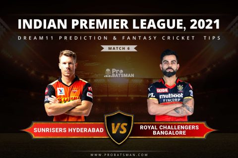 IPL 2021, Match 6 – SRH vs RCB Dream11 Prediction: Fantasy Cricket Tips, Playing XI, Pitch Report, Stats, Match & Injury Updates