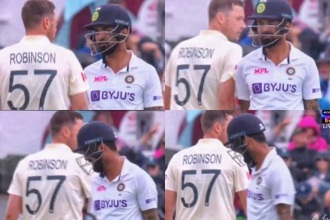 ‘Worst Behavior And Cunning Attitude’ – Twitter Reacts As Ollie Robinson Barges Shoulder With KL Rahul