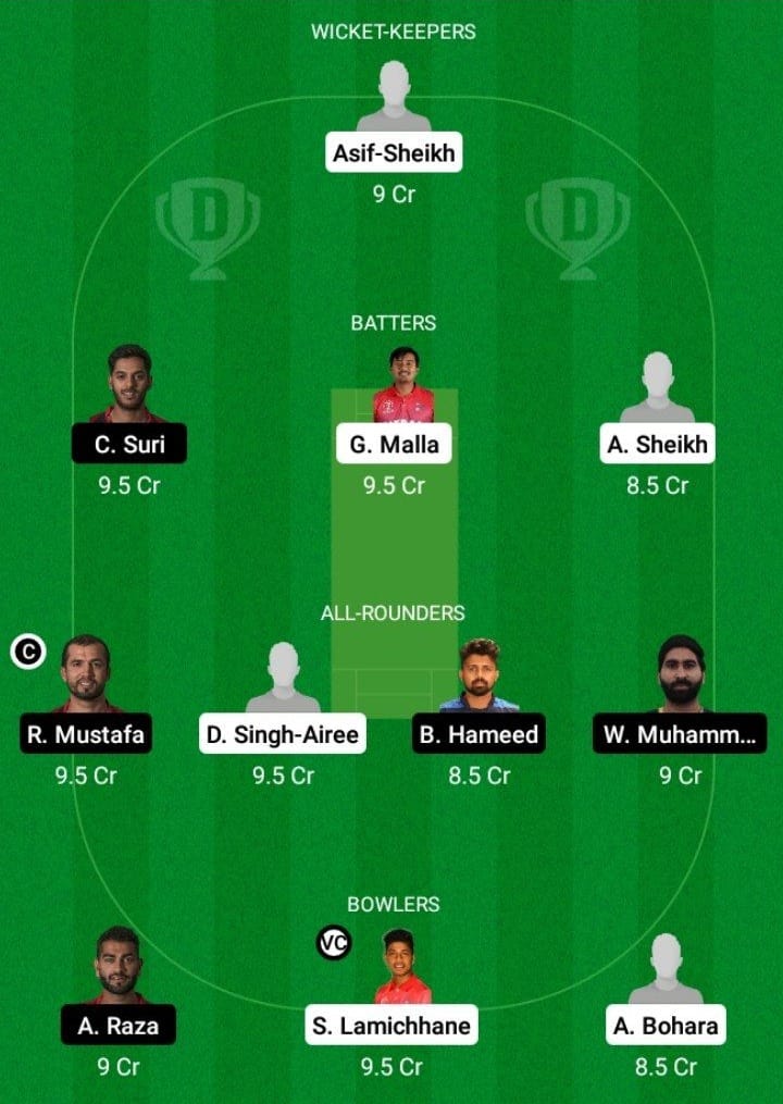 NEP vs UAE Dream11 Fantasy Team Prediction