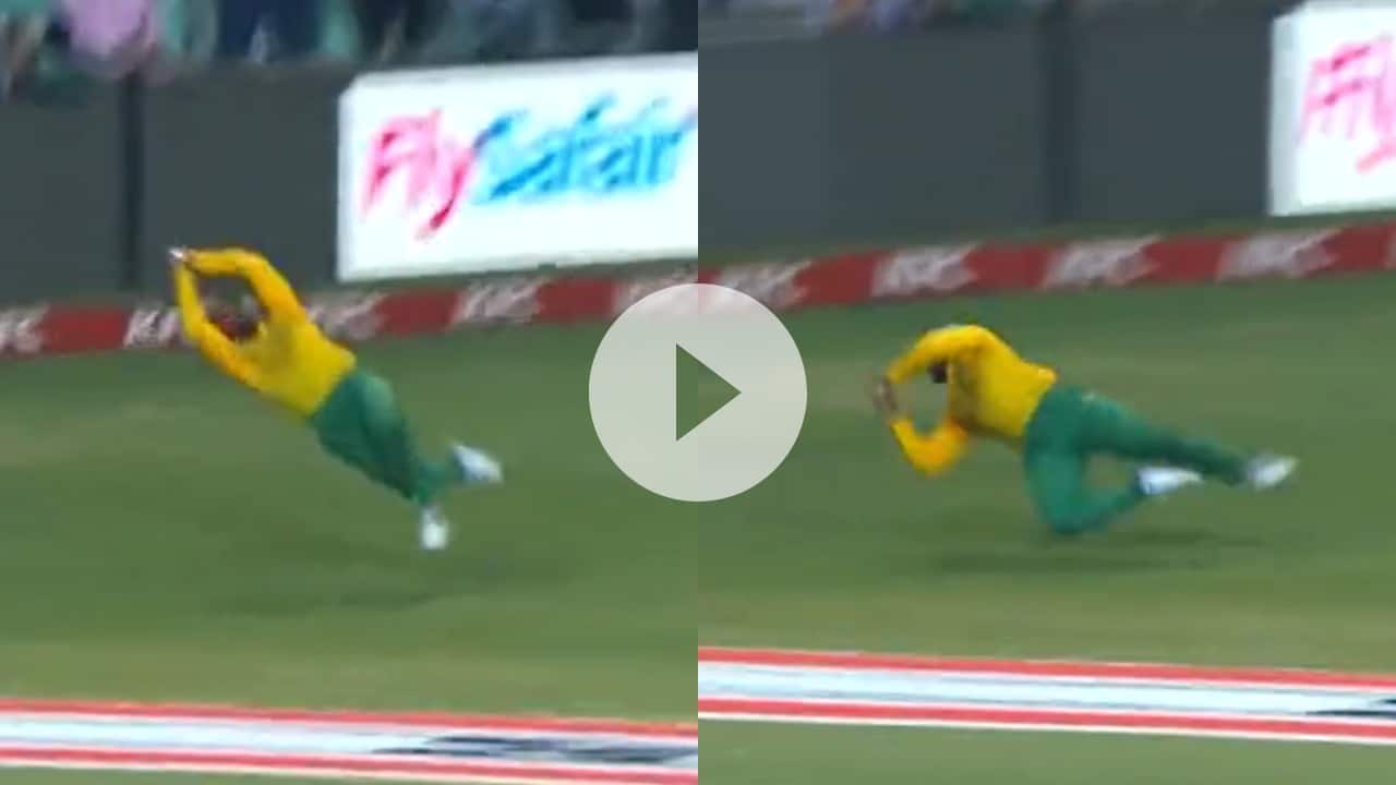 Temba Bavuma Gravity-Defying Catch