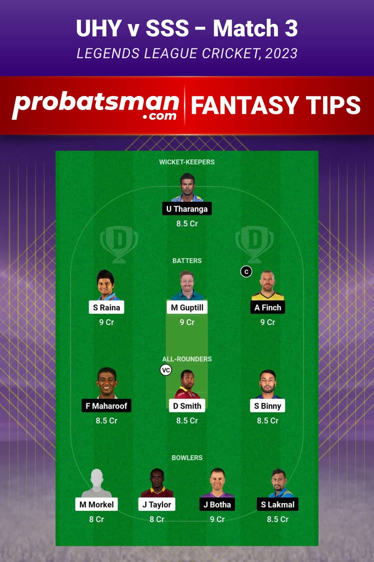 UHY vs SSS Dream11 Prediction - Fantasy Team 2