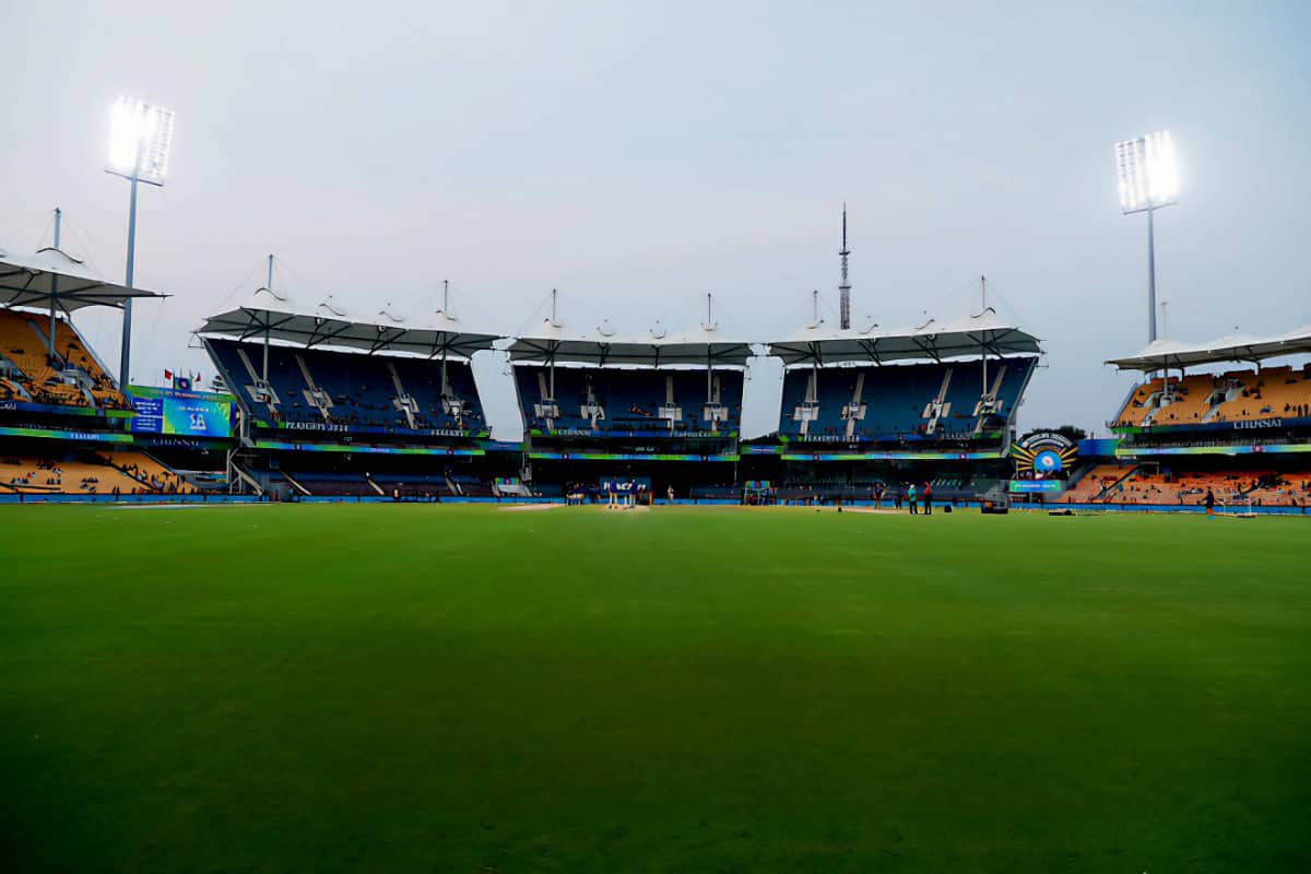 A general view of MA Chidambaram Stadium in Chennai