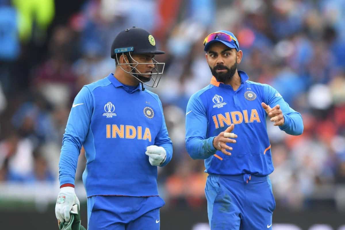 MS Dhoni and Virat Kohli during ICC Men's Cricket World Cup 2019