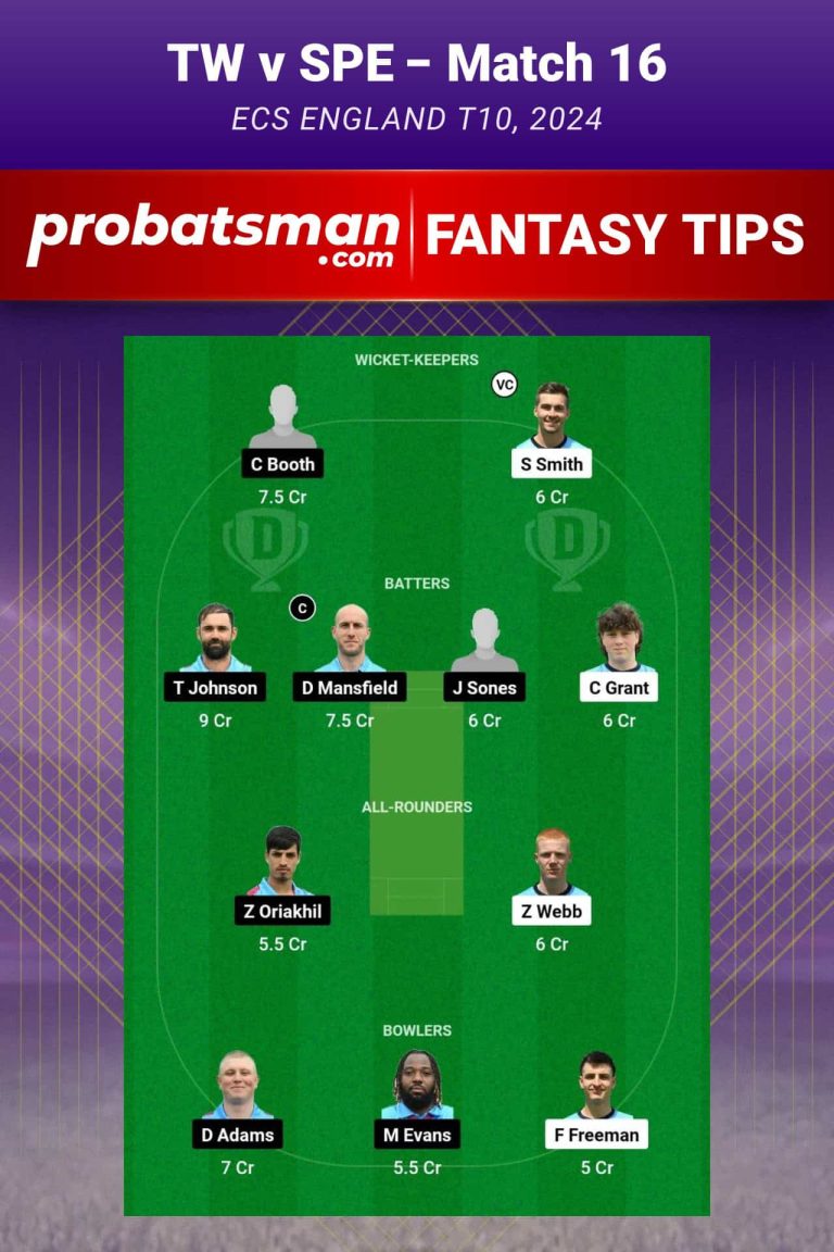 Tw Vs Spe Dream11 Prediction Fantasy Cricket Tips Playing Xi Pitch