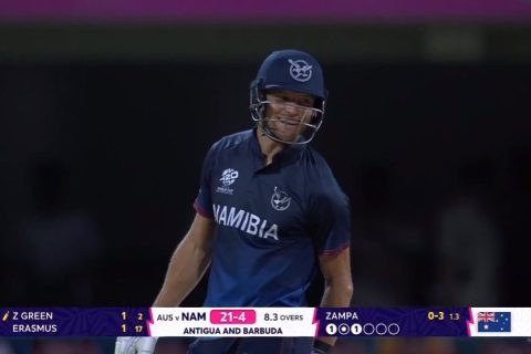 Namibia Captain Gerhard Erasmus Breaks Record for Most Balls Taken by a Batter to Score 1st Run in T20I