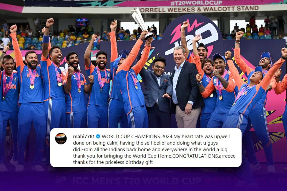MS Dhoni Emotional Message After T20 World Cup Victory for Team India