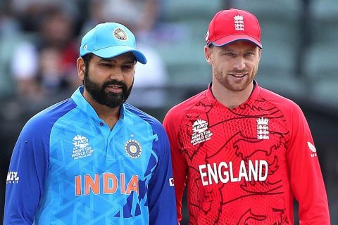 Rohit Sharma and Jos Buttler during toss
