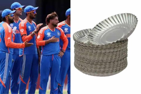 T20 World Cup Champions India Served Meals on Paper Plates in Barbados