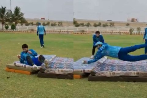 Pakistan Cricketers Mocked for Using Mattresses During Catching Practice