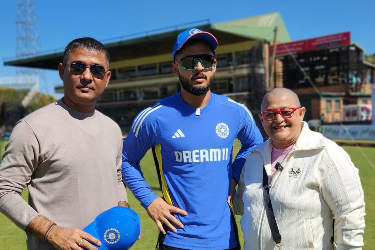 Riyan Parag Receives India Debut Cap from Father