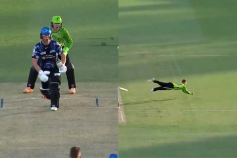 [Watch] Chris Green Turns Superman! Takes a Spectacular Diving Catch to Dismiss Chris Lynn in BBL 2024-25