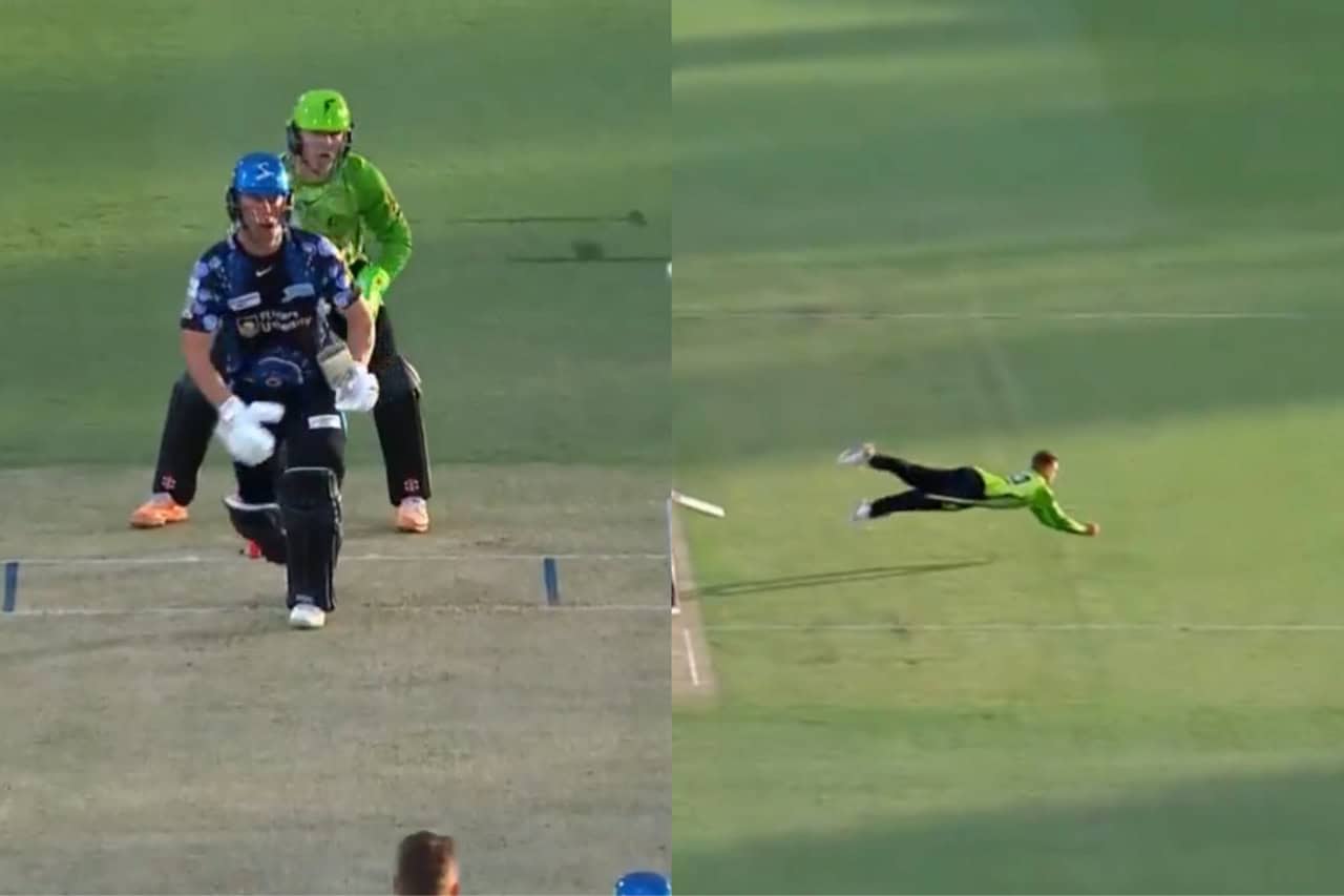 Chris Green takes spectacular catch of Chris Green