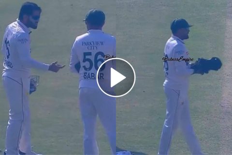 [Watch] Babar Azam Spotted Running Off With Mohammad Rizwan’s Gloves