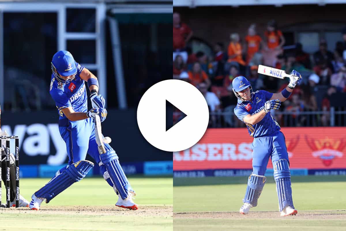 Dewald Brevis No Look Six in Sunrisers Eastern Cape vs MI Cape Town Match of SA20 2025