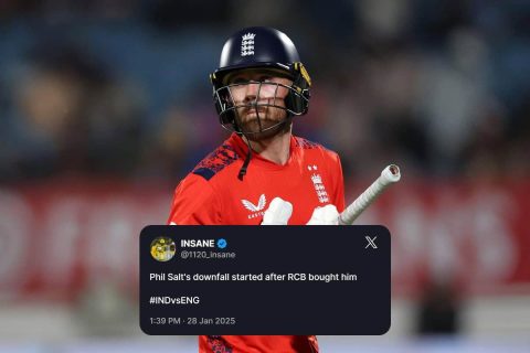 ‘Was Good Before Joining RCB’ – Fans React to Phil Salt’s Struggles in T20I Series Against India