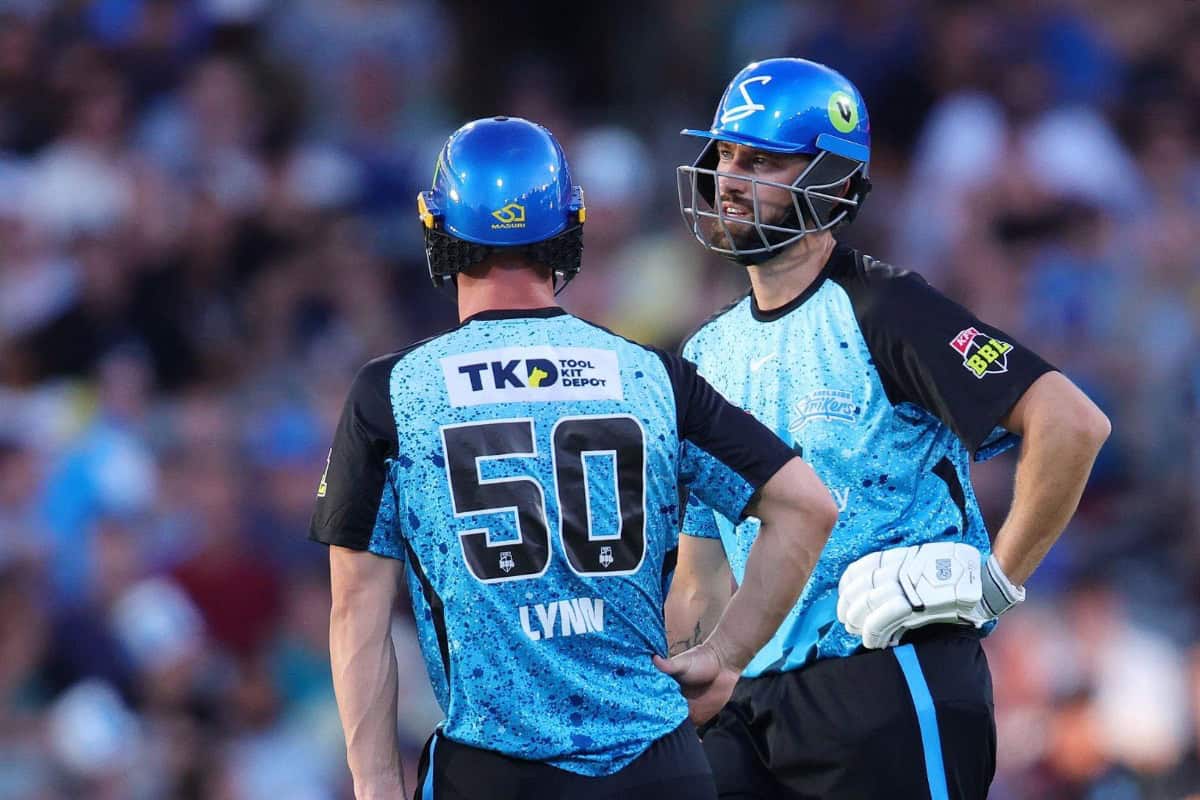 Matt Short & Chris Lynn of Adelaide Strikers in a Big Bash League Match