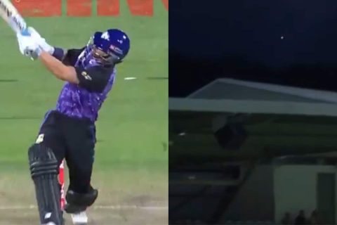 [Watch] Matthew Wade Pulls a Six That Clears the Roof at Ninja Stadium in BBL 2024-25