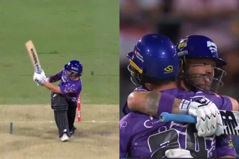 [Watch] Matthew Wade Does MS Dhoni, Finishes Off in Style With a Six vs Brisbane Heat