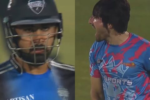 BPL 2024-25: Mohammad Wasim Jr Roars in Anger After Dismissing Khushdil Shah Post 25-Run Over