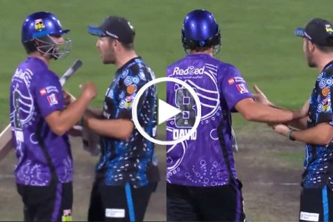 [Watch] RCB’s Tim David and CSK’s Jamie Overton Clash in Heated Exchange; David Responds with Back-to-Back Boundaries