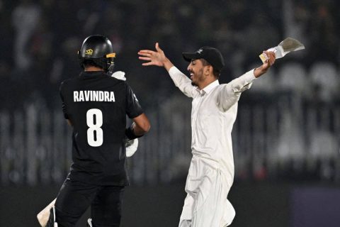 BAN vs NZ: Terror on the Field! Pitch Invader Grabs Rachin Ravindra in Rawalpindi