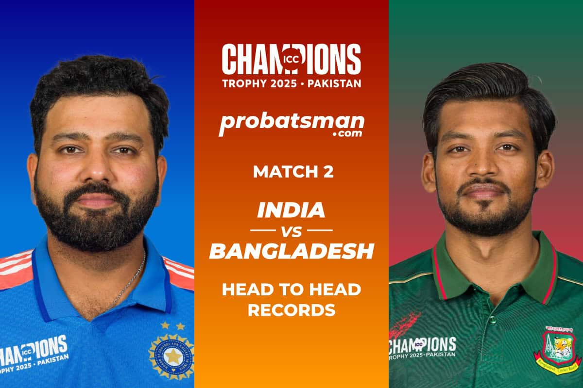 India vs Bangladesh Head to Head Records ahead of 2nd Match of Champions Trophy 2025