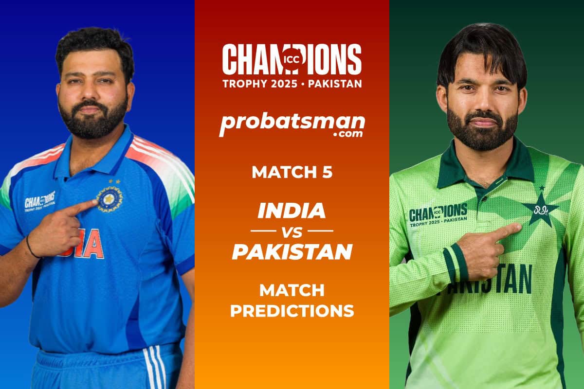 India vs Pakistan Match Prediction For Match 5 of Champions Trophy 2025