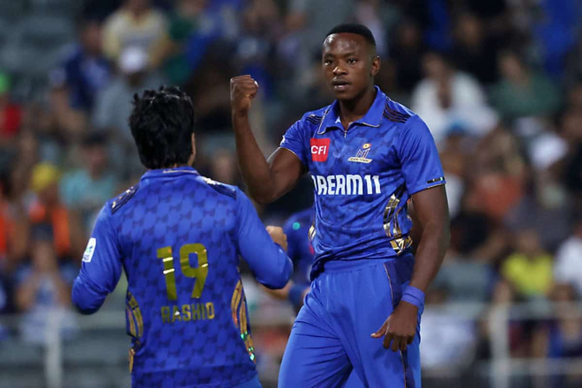 Kagiso Rabada (MI Cape Town) Celebrating Victory