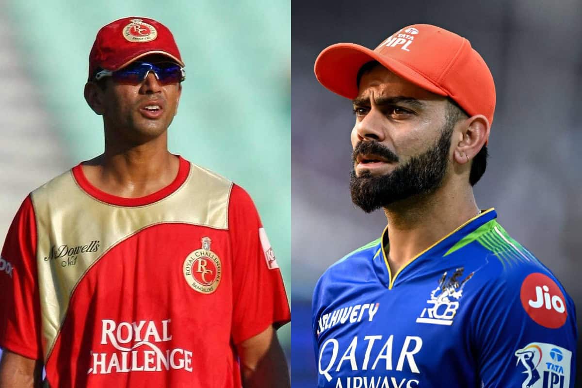 Rahul Dravid (L) & Virat Kohli of RCB in IPL