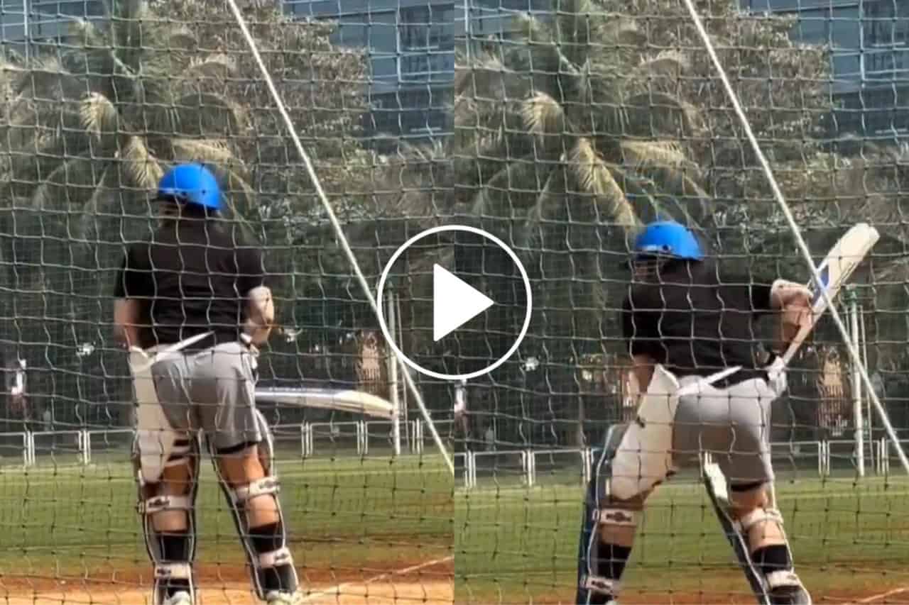 Sachin Tendulkar in nets