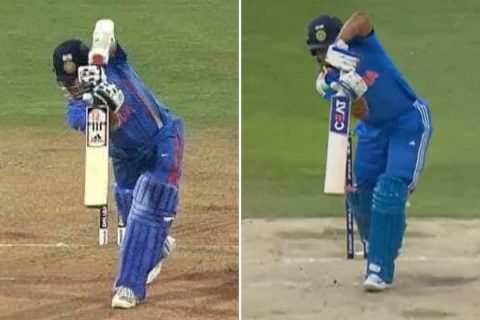 IND vs PAK: [Watch] Shubman Gill Turns Into Sachin Tendulkar With a Dreamy Straight Drive Against Shaheen Afridi