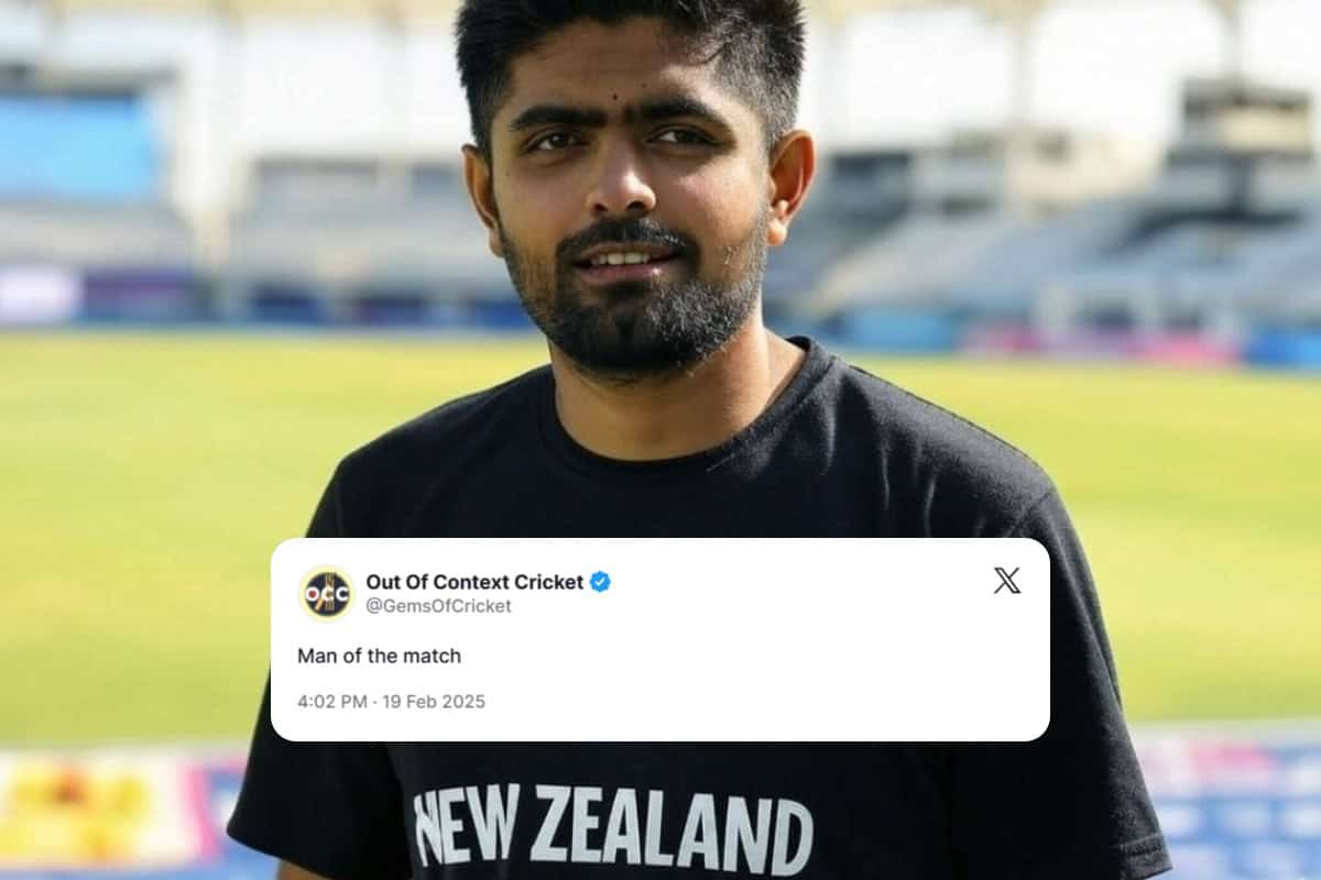 Social Media users trolls Babar Azam for his slow batting in Pakistan vs New Zealand Champions Trophy 2025 Match