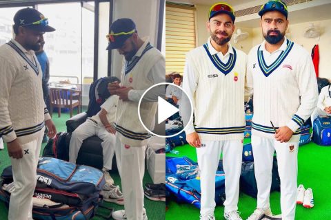 [Watch] Virat Kohli Autographs the Ball That Himanshu Sangwan Used to Dismiss Him in Ranji Trophy