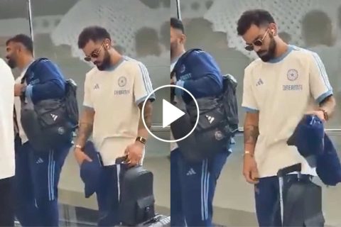 [Watch] Virat Kohli’s Airport Look Goes Viral Ahead of Champions Trophy!