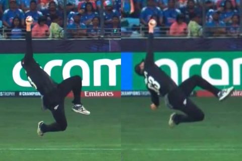 IND vs NZ: [Watch] Glenn Phillips Pulls Off an Impossible Catch to Dismiss Shubman Gill in Champions Trophy Final