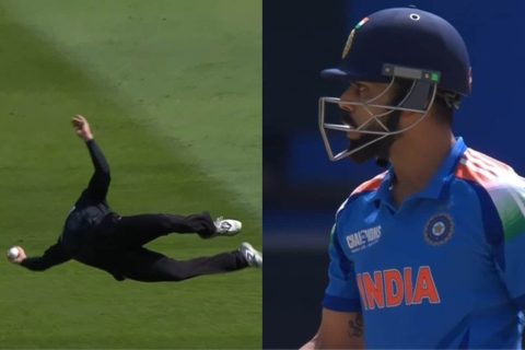 IND vs NZ: Virat Kohli in Disbelief! Glenn Phillips’ Magic Hands Take the Catch of the Tournament