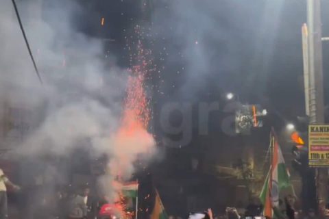 [Watch] Jammu and Kashmir Goes Wild! Firecrackers Light Up the Sky After India’s Epic Win