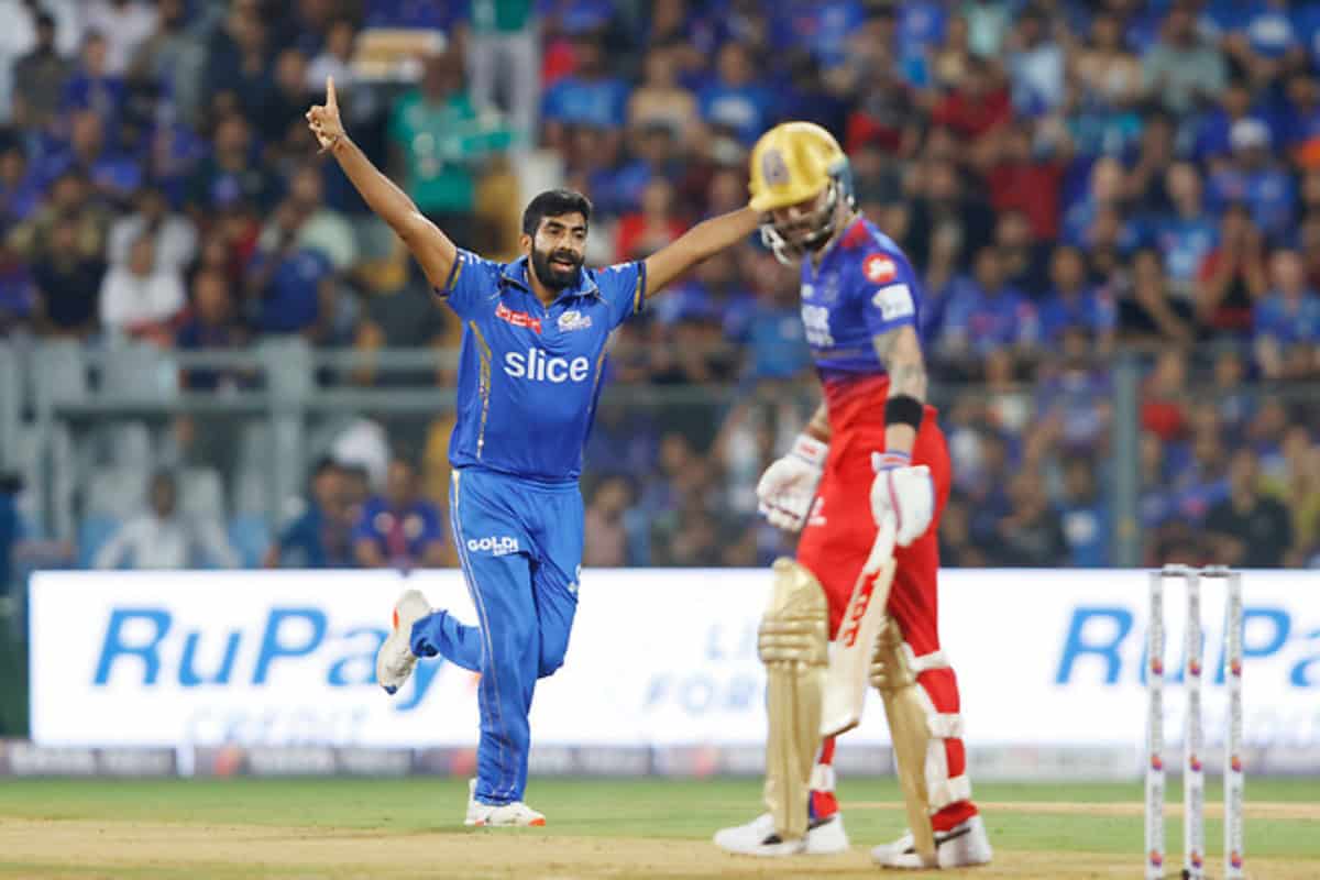 Jasprit Bumrah Dismisse Virat Kohli in an IPL Match Between Royal Challengers bengaluru and Mumbai Indians