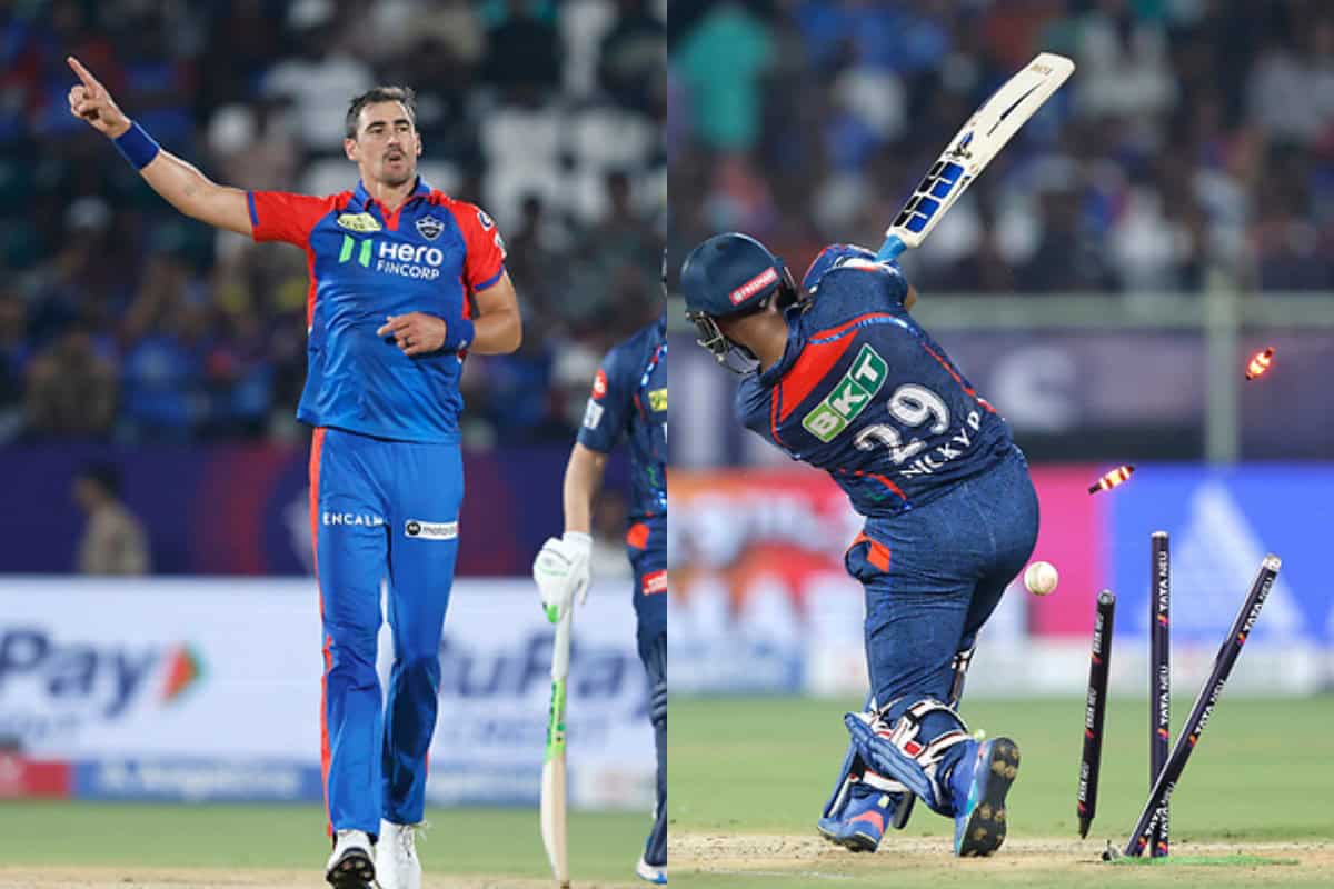 Mitchell Starc Clean Bowled Nicholas Pooran in DC vs LSG Match of IPL 2025