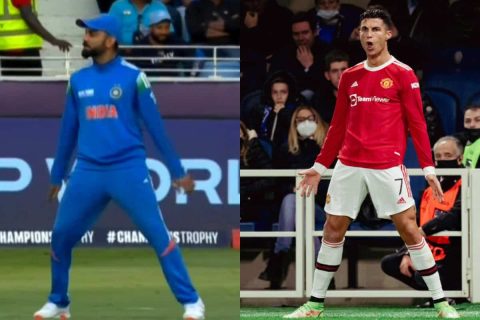 IND vs NZ: [Watch] Virat Kohli Imitates Cristiano Ronaldo’s Iconic SIUU Celebration on the Field!