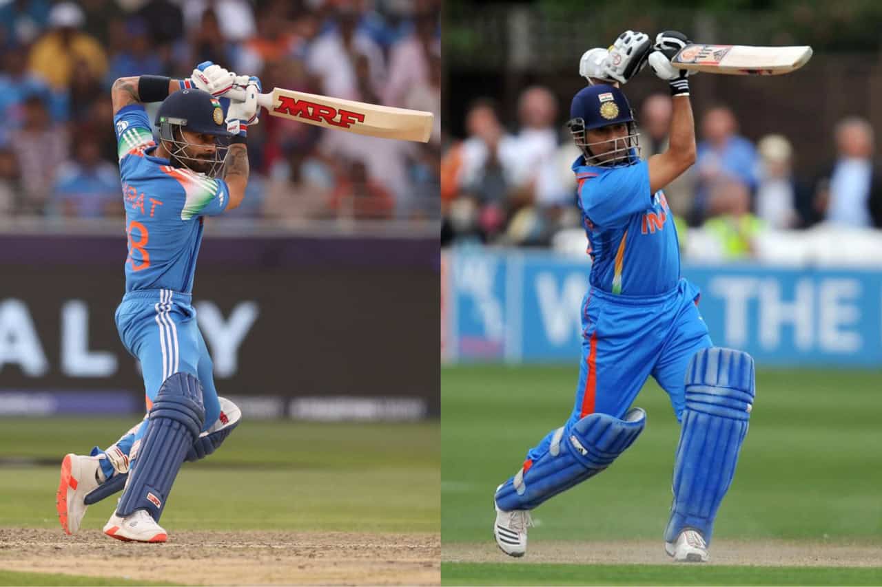 Virat Kohli and Sachin Tendulkar