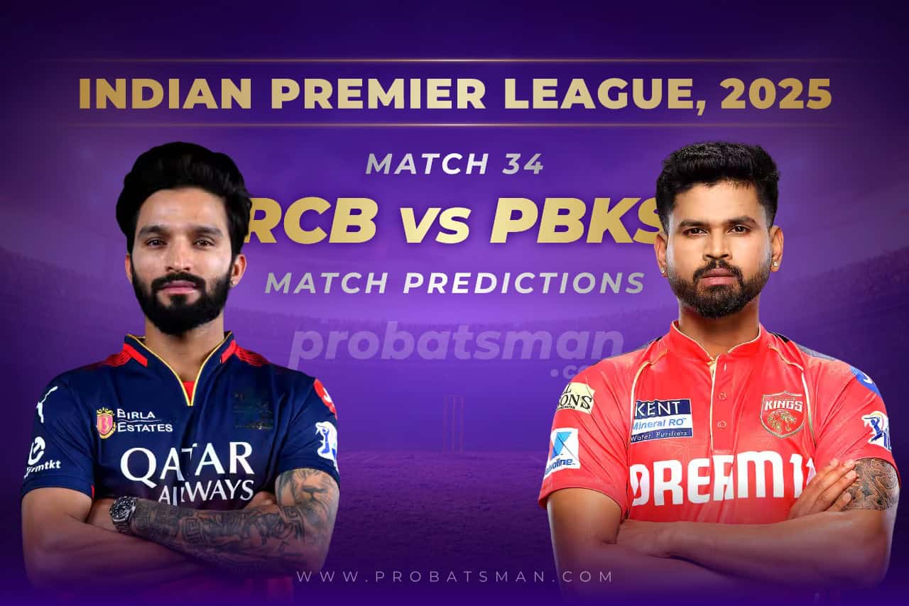 RCB vs PBKS Match Prediction For 34th Match of IPL 2025